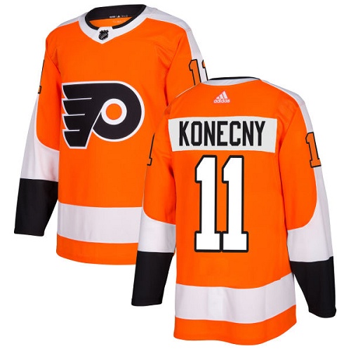 Adidas Men Philadelphia Flyers #11 Travis Konecny Orange Home Authentic Stitched NHL Jersey->philadelphia flyers->NHL Jersey